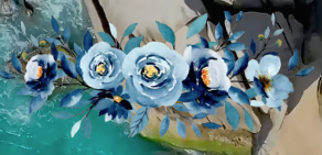 Blue wedding flowers